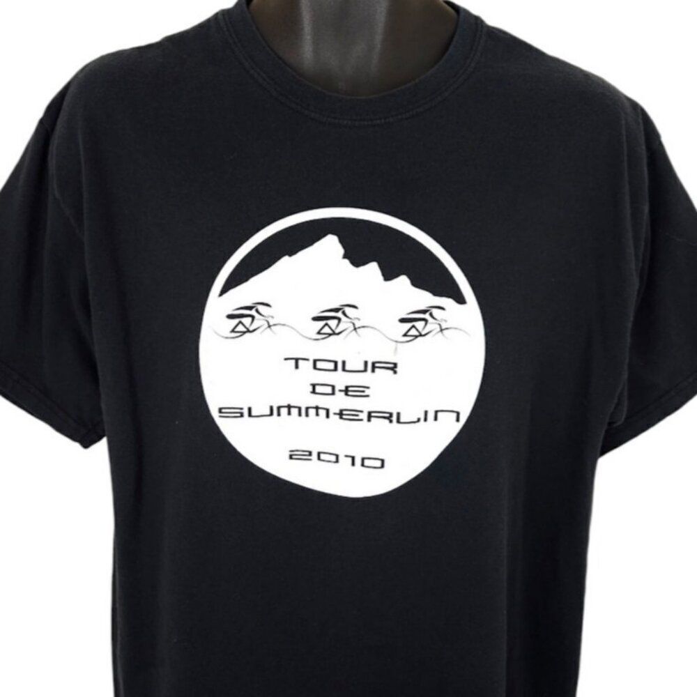 Tour De Summerlin T Shirt Mens Size Large Black 2010 Bike Race Cycling Las Vegas